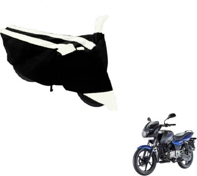 MOCKHE Two Wheeler Cover for Bajaj(Pulsar 150 DTS-i, Black, White)