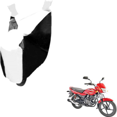 MOCKHE Two Wheeler Cover for Bajaj(Platina 100 DTS-i, Black, White)