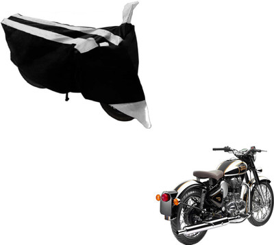 Flipkart SmartBuy Two Wheeler Cover for Royal Enfield(Classic Chrome, Black, Silver)