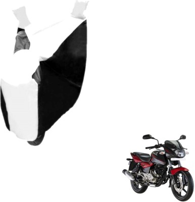 MOCKHE Two Wheeler Cover for Bajaj(Pulsar 180 DTS-i, Black, White)