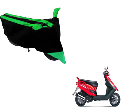 MOCKHE Two Wheeler Cover for Bajaj(Black, Green)