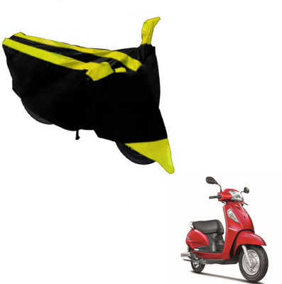 MOCKHE Two Wheeler Cover for Suzuki(Access SE, Black, Yellow)