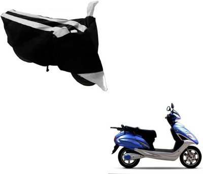MOCKHE Two Wheeler Cover for Lohia(Fame, Black, Silver)