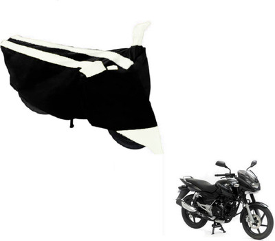 Amanzo Two Wheeler Cover for Bajaj(Pulsar 150, Black, White)