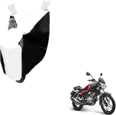 Auto Hub Two Wheeler Cover for Bajaj(V 150, Black, White)