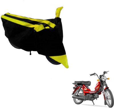MOCKHE Two Wheeler Cover for TVS(Heavy Duty Super XL, Black, Yellow)