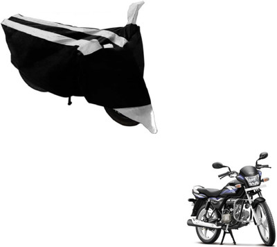 NIKS Two Wheeler Cover for Hero(Splendor Pro, Black, Silver)