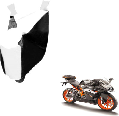 Auto Hub Two Wheeler Cover for KTM(RC 200, Black, White)
