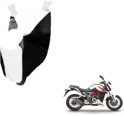 MOCKHE Two Wheeler Cover for DSK Benelli(TNT 25, Black, White)