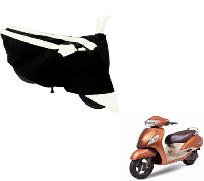 MOCKHE Two Wheeler Cover for TVS(Jupiter, Black, White)