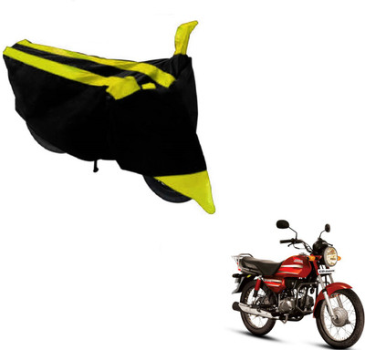 MOCKHE Two Wheeler Cover for Hero(CD Dawn, Black, Yellow)