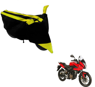 MOCKHE Two Wheeler Cover for Bajaj(Pulsar, Black, Yellow)