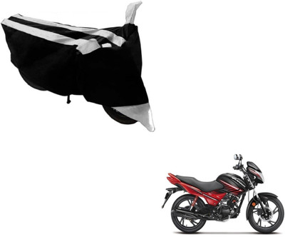 Flipkart SmartBuy Two Wheeler Cover for Hero(Glamour, Black, Silver)