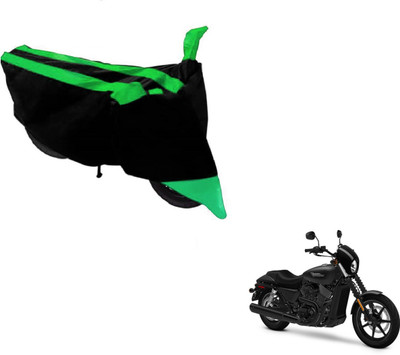NIKS Two Wheeler Cover for Harley Davidson(Black, Green)