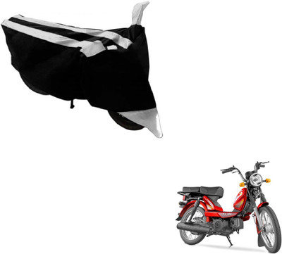 Amanzo Two Wheeler Cover for TVS(Heavy Duty Super XL, Black, Silver)