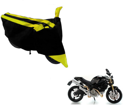 MOCKHE Two Wheeler Cover for Ducati(Monster 82, Black, Yellow)