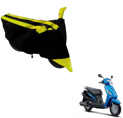 NIKS Two Wheeler Cover for Suzuki(Zeus, Black, Yellow)