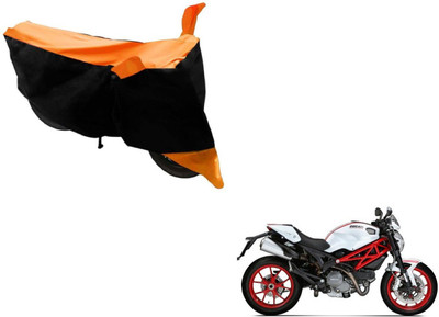 Flipkart SmartBuy Two Wheeler Cover for Ducati(Monster 796 S2R, Black, Orange)