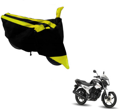 MOCKHE Two Wheeler Cover for Yamaha(SZ R, Black, Yellow)