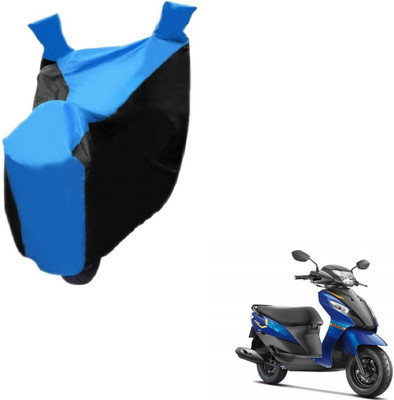Auto Hub Two Wheeler Cover for Suzuki(Let's, Black, Blue)