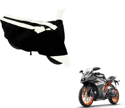NIKS Two Wheeler Cover for KTM(RC 390, Black, White)