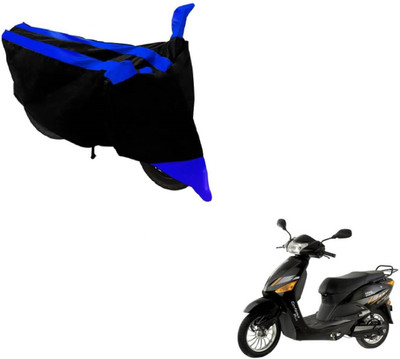 MOCKHE Two Wheeler Cover for Hero(Electric Zippy, Black, Blue)