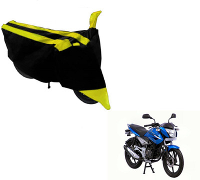 MOCKHE Two Wheeler Cover for Bajaj(XCD 125cc, Black, Yellow)
