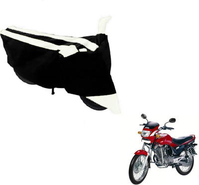 MOCKHE Two Wheeler Cover for Hero(Ambition, Black, White)