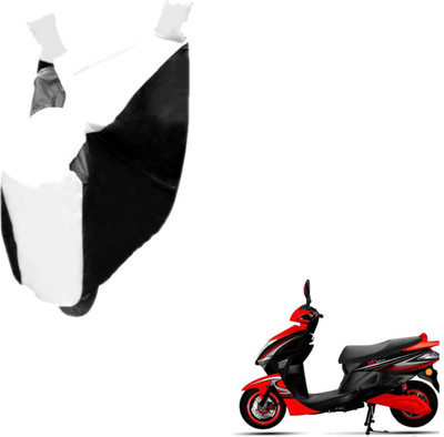 Auto Hub Two Wheeler Cover for Kinetic(Nova, Black, White)
