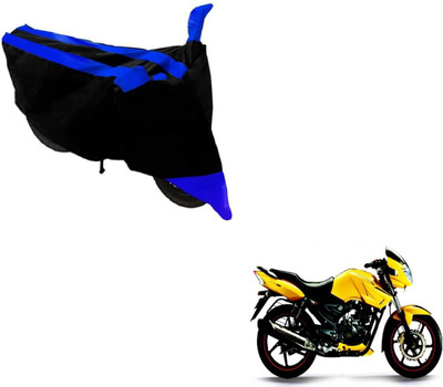 MOCKHE Two Wheeler Cover for TVS(Apache, Black, Blue)