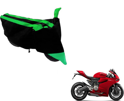 Flipkart SmartBuy Two Wheeler Cover for Ducati(899 Panigale, Black, Green)