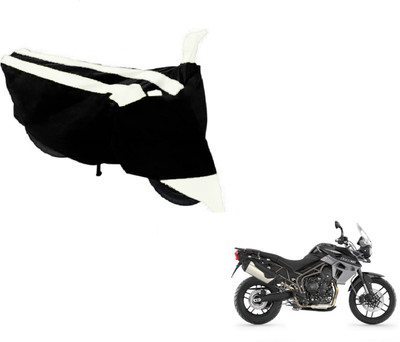 MOCKHE Two Wheeler Cover for Triumph(Tiger 800 XR, Black, White)