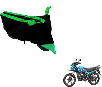 Amanzo Two Wheeler Cover for Hero(Passion Pro TR, Black, Green)