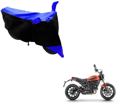 Flipkart SmartBuy Two Wheeler Cover for Ducati(Scrambler, Black, Blue)