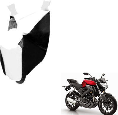 MOCKHE Two Wheeler Cover for Suzuki(Gixxer, Black, White)