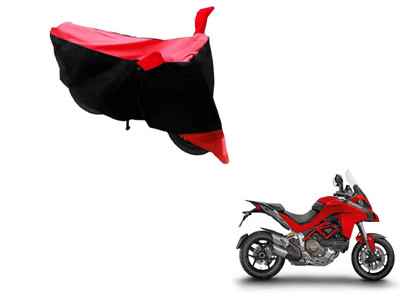 MOCKHE Two Wheeler Cover for Ducati(Multistrada, Black, Red)