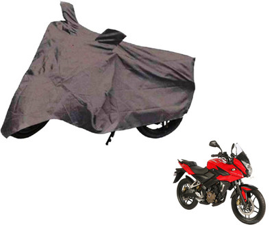 Auto Hub Two Wheeler Cover for Bajaj(Pulsar, Grey)