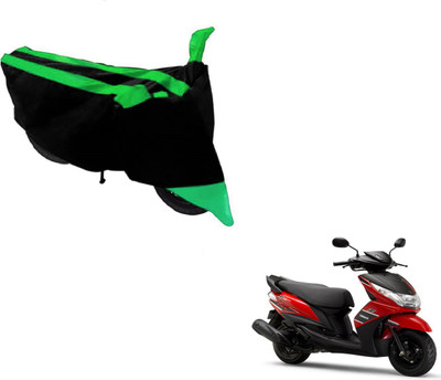 MOCKHE Two Wheeler Cover for Yamaha(Ray Z, Black, Green)