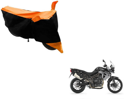 MOCKHE Two Wheeler Cover for Triumph(Tiger 800 XR, Black, Orange)