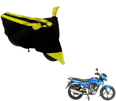 MOCKHE Two Wheeler Cover for Bajaj(Black, Yellow)
