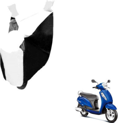 Auto Hub Two Wheeler Cover for Suzuki(Access, Black, White)