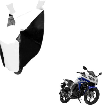 Auto Hub Two Wheeler Cover for Yamaha(Fazer, Black, White)