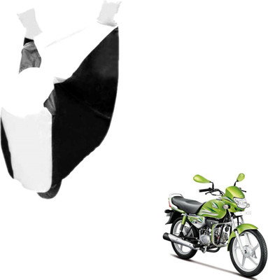 Auto Hub Two Wheeler Cover for Hero(HF Deluxe, Black, White)