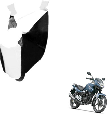Auto Hub Two Wheeler Cover for Suzuki(GS 150R, Black, White)