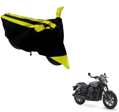 Amanzo Two Wheeler Cover for Harley Davidson(Black, Yellow)