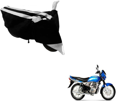 MOCKHE Two Wheeler Cover for Bajaj(Black, Silver)