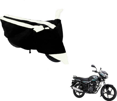 NIKS Two Wheeler Cover for Bajaj(Discover 100 DTS-i, Black, White)