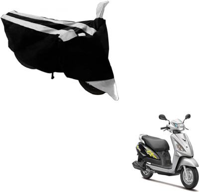 NIKS Two Wheeler Cover for Suzuki(Swish, Black, Silver)