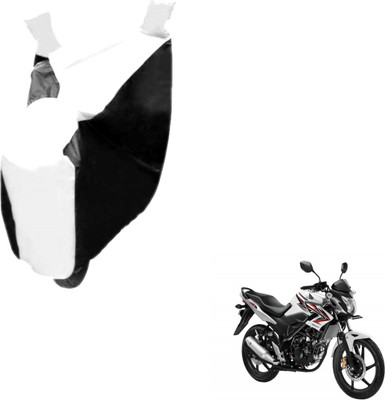 Auto Hub Two Wheeler Cover for Honda(CB Unicorn, Black, White)