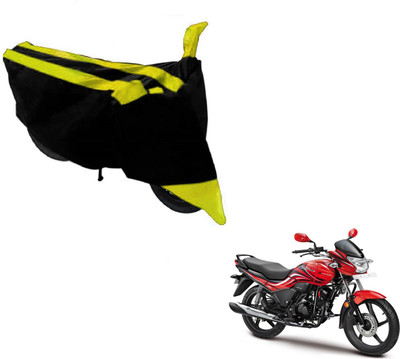 Amanzo Two Wheeler Cover for Hero(Passion Xpro, Black, Yellow)
